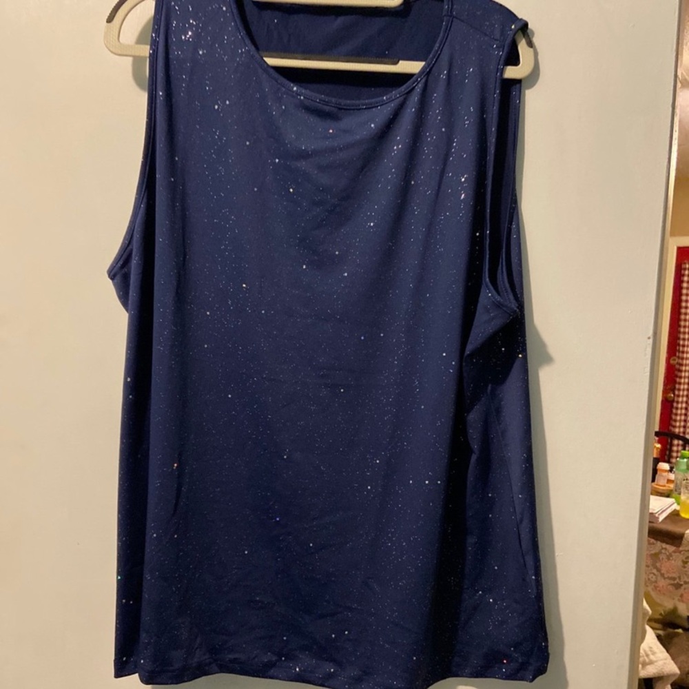 Brand New Navy top with sparkles